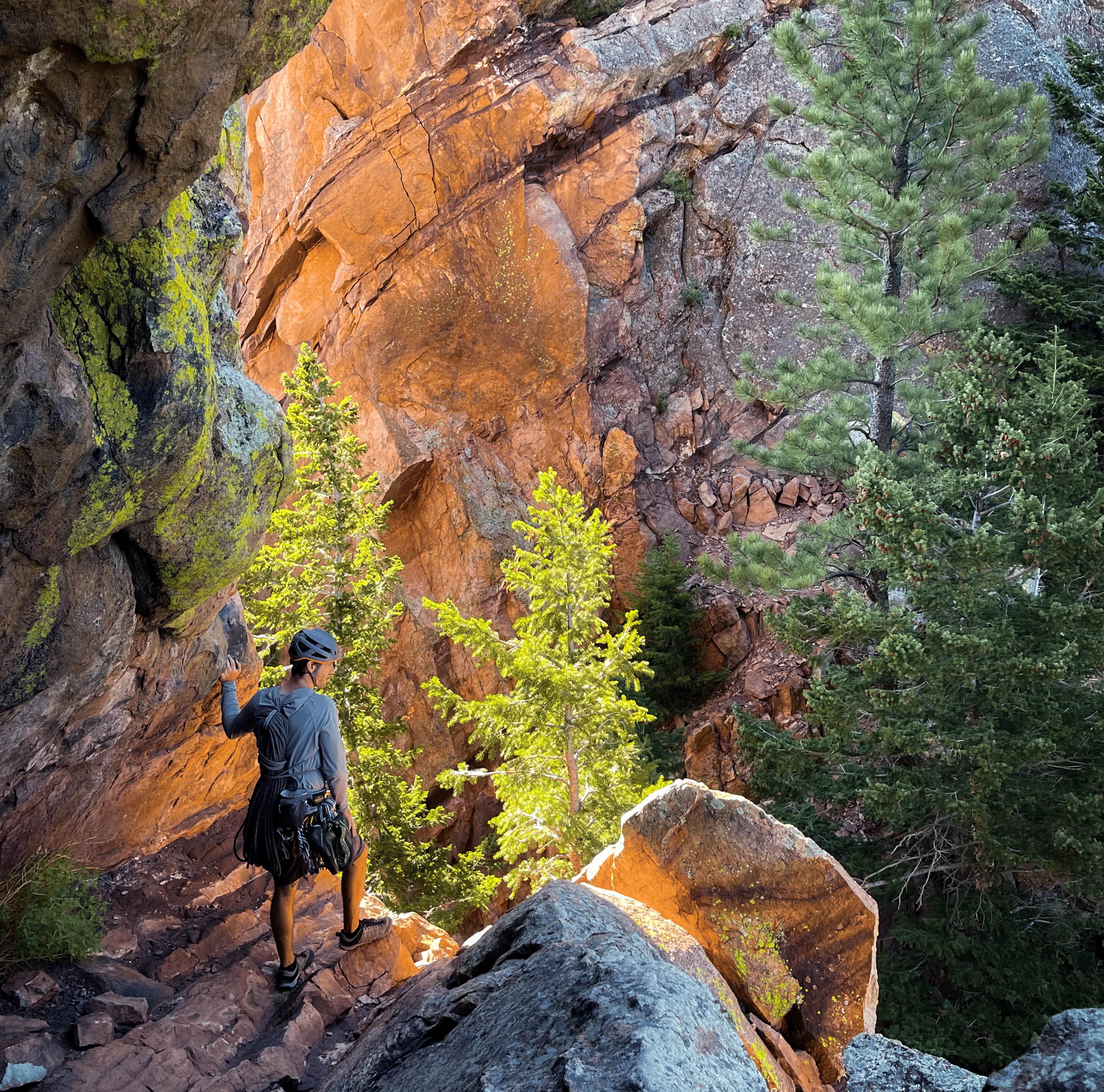 Climbing in Eldorado Canyon